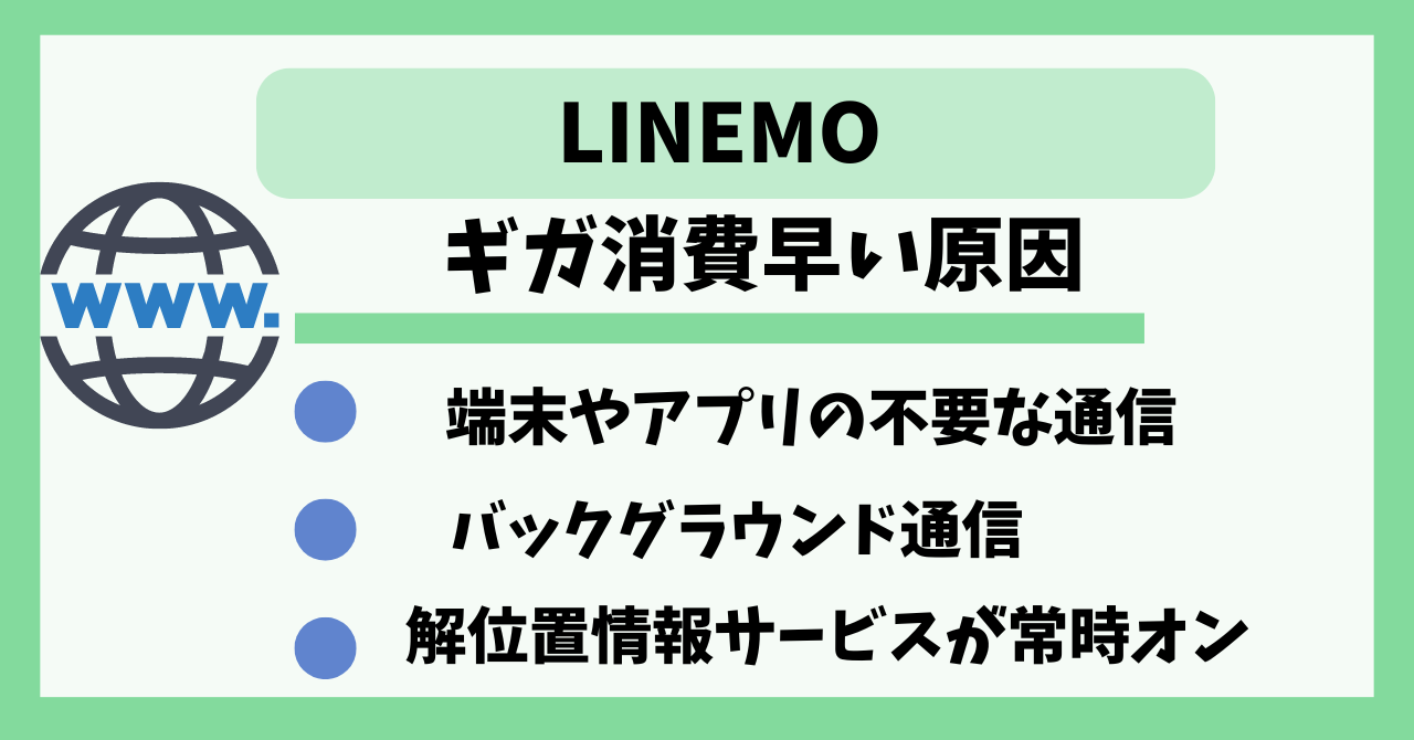 LINEMO　ギガ消費早い